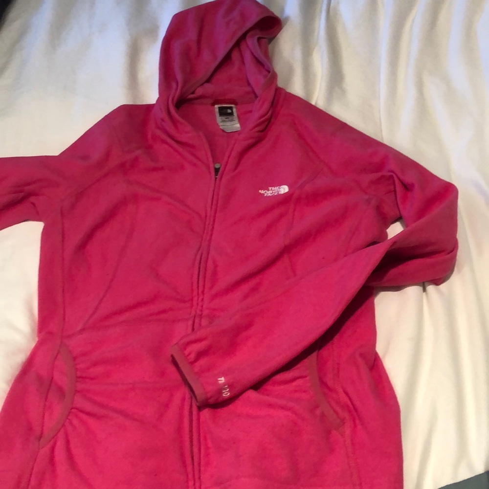 North face hooded fleece